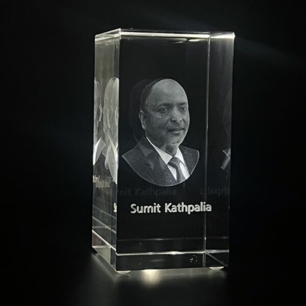 3D Engraved Crystal Cube - BL 718