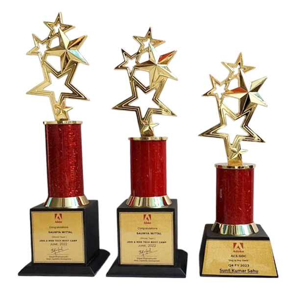 3 Star Metal trophy