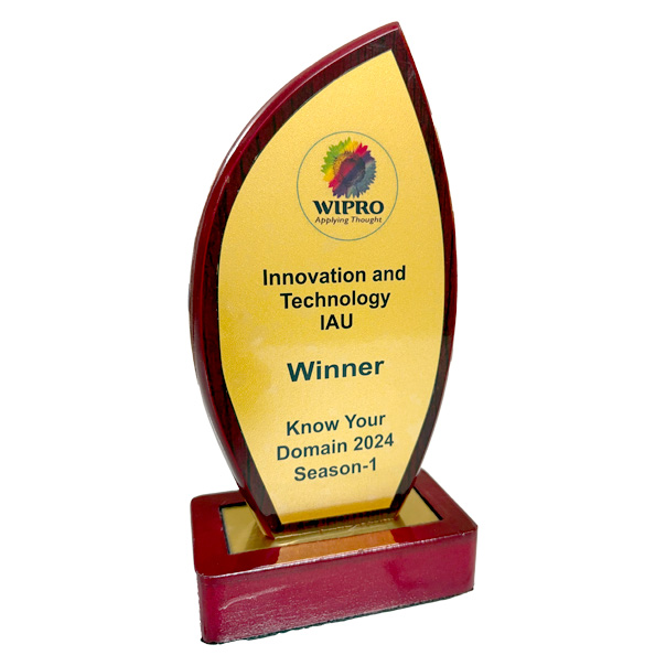 Wooden Leaf Shape Trophy