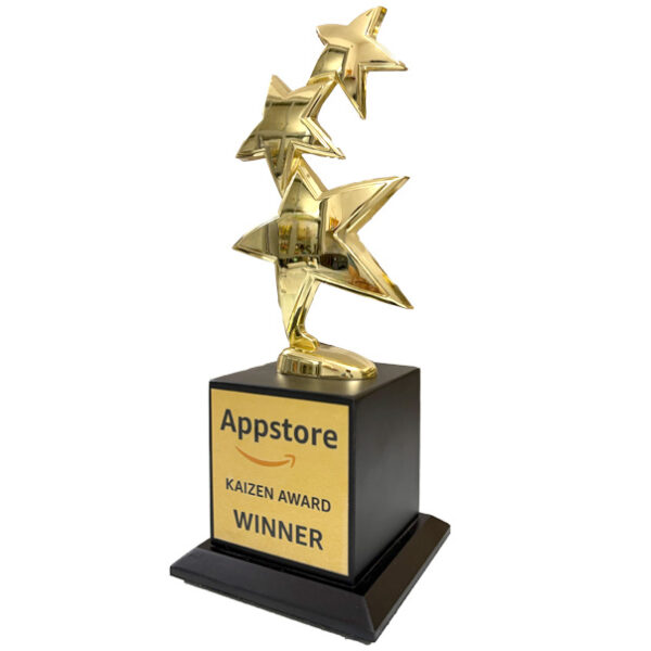 3 Star Metal Trophy