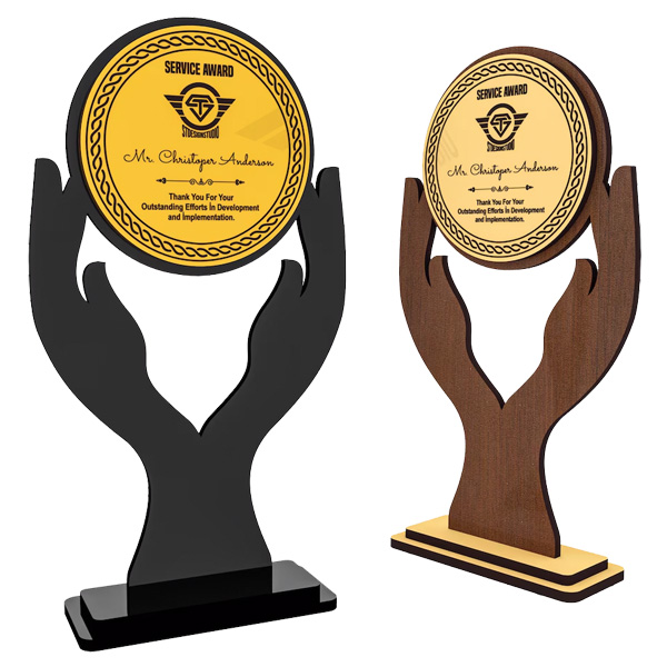 HAND SHAPE ACRYLIC TROPHY