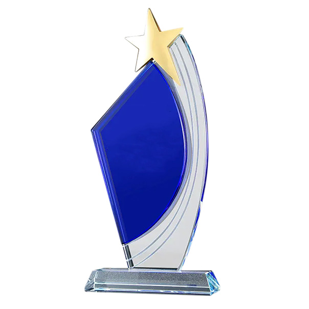 Crystal Trophy with Golden Star