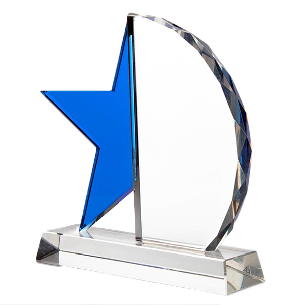 Blue Star Crystal Trophy